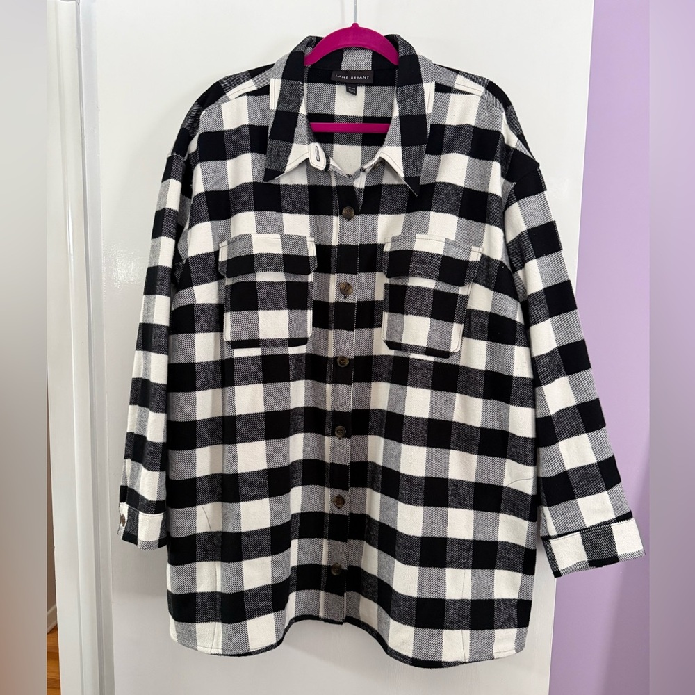 Lane Bryant Plaid Shacket Sz 22/24